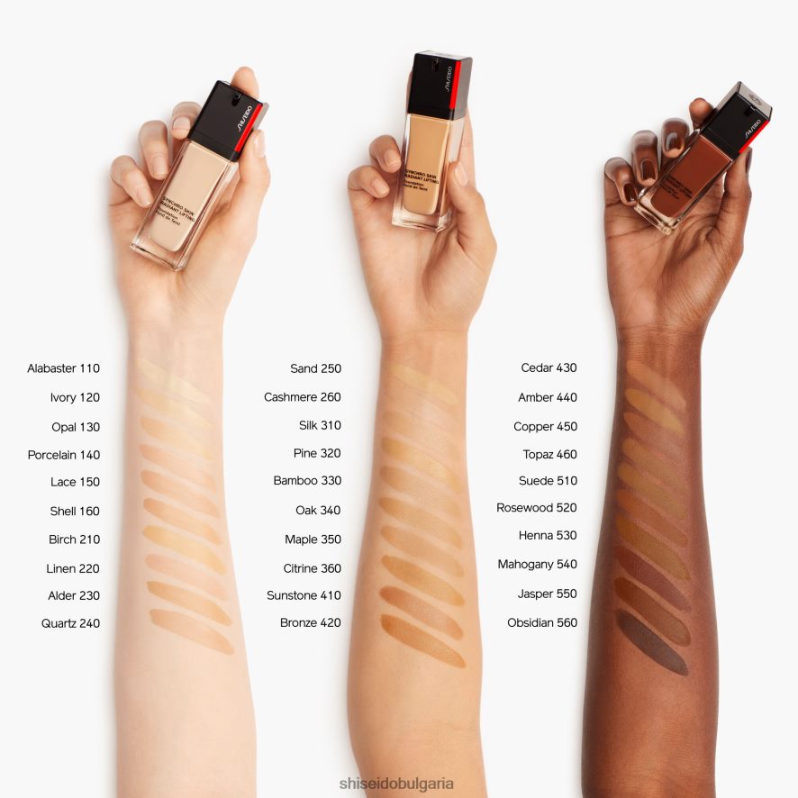 грим Shiseido synchro skin radiant повдигащ фон дьо тен spf 30 DJ08T4104
