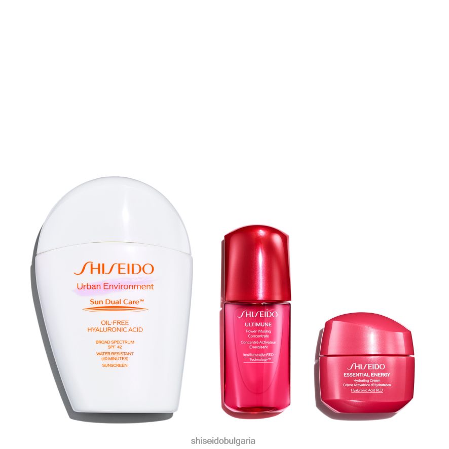 слънцезащитен крем Shiseido комплект за ежедневна защита DJ08T488