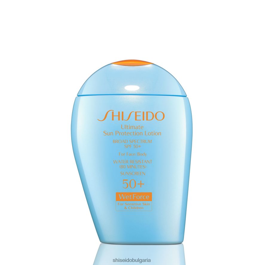 слънцезащитен крем Shiseido върховен слънцезащитен лосион wetforce за чувствителна кожа и деца spf 50+ слънцезащитен крем DJ08T491